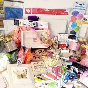 Big DeStash Arts & Crafts Scrapbook Paper Craft Ephemera Journaling Stickers Lot